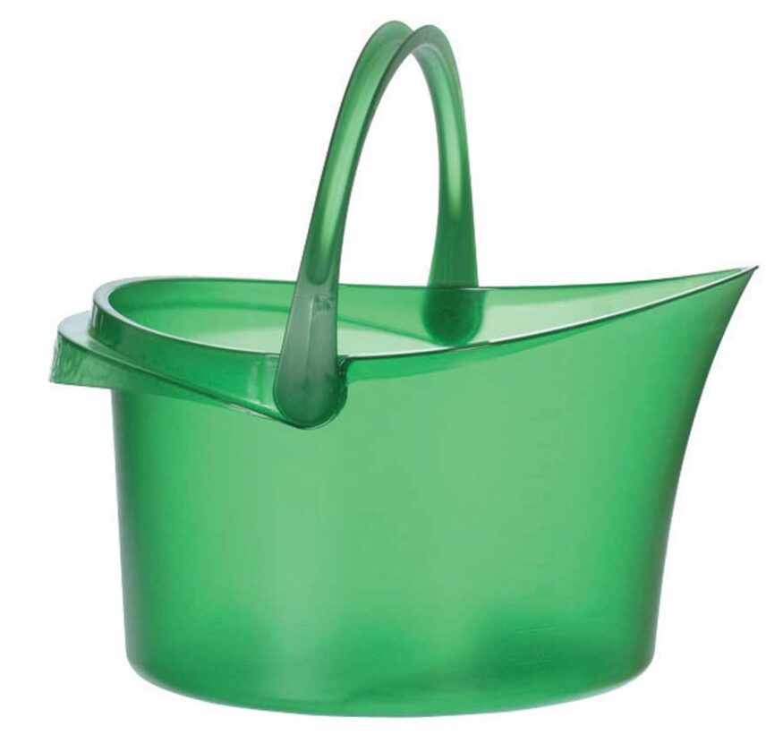 
The Cradle to Cradle-certified eclipse bucket is made of recycled soda bottles.
